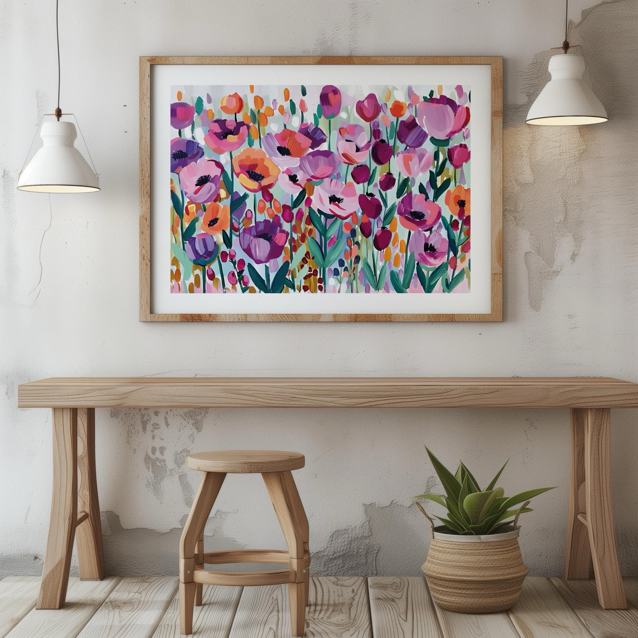 Vibrant Spring Floral Symphony - Rolled Poster Wall Art Print - House Prints