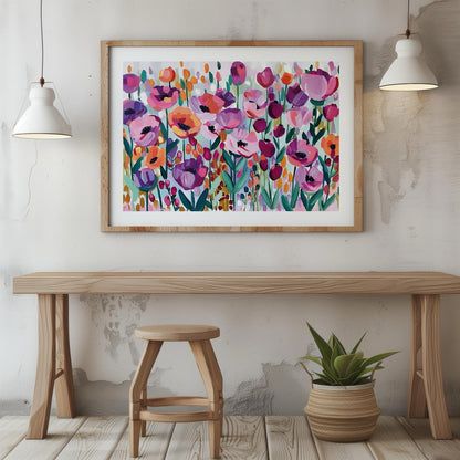 Vibrant Spring Floral Symphony - Rolled Poster Wall Art Print - House Prints