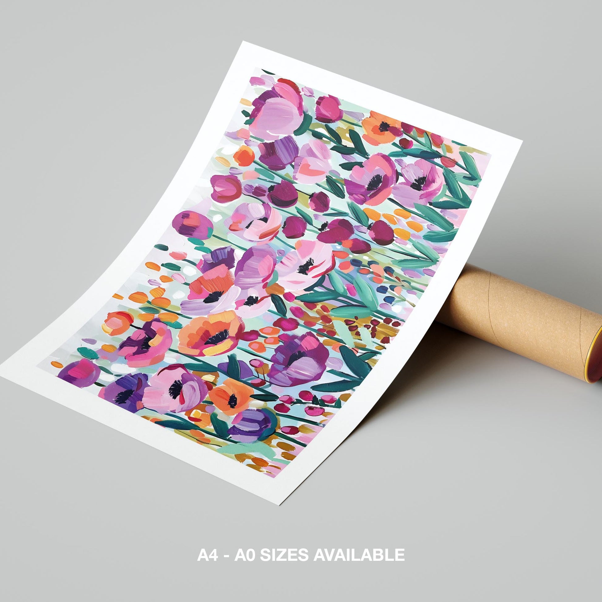 Vibrant Spring Floral Symphony - Rolled Poster Wall Art Print - House Prints