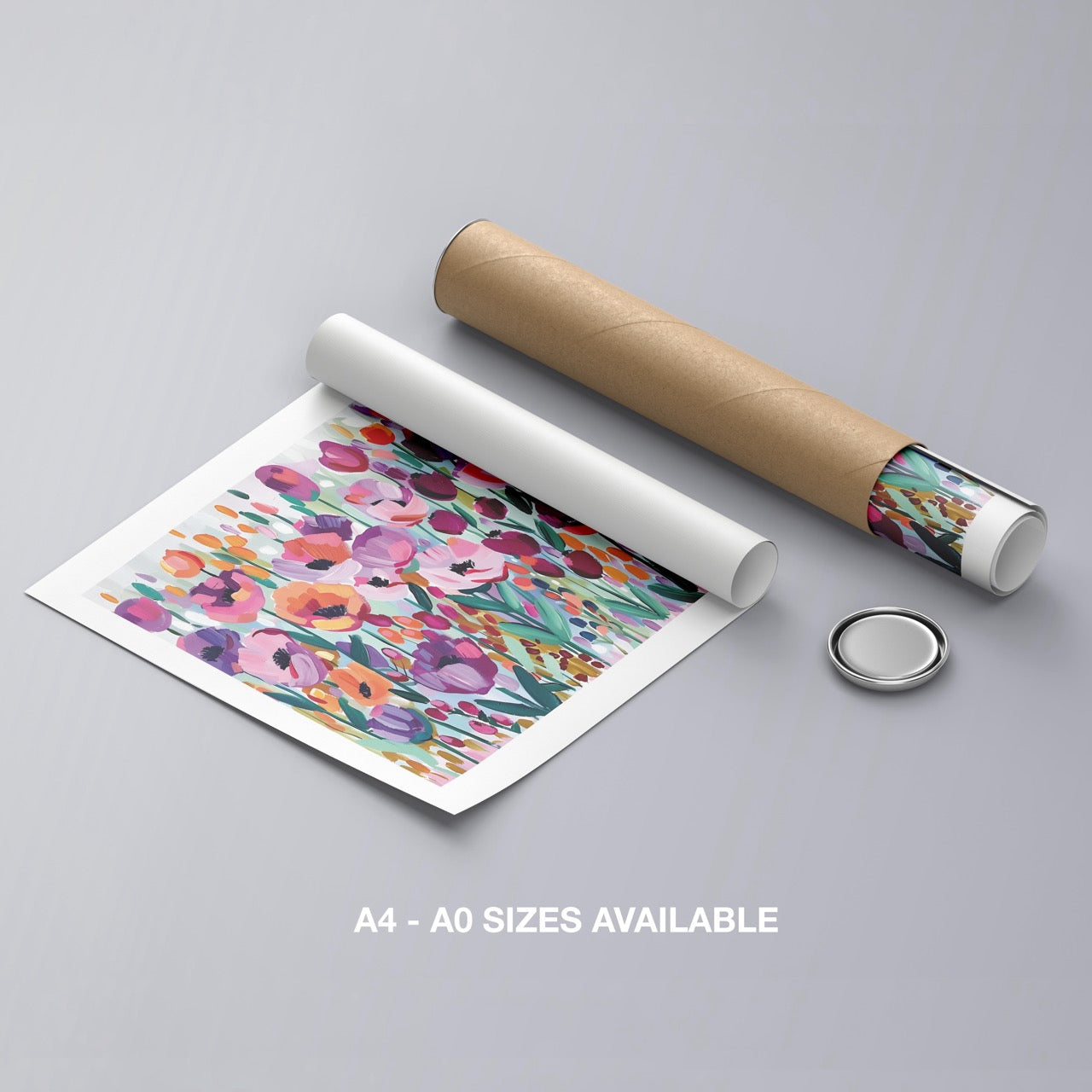 Vibrant Spring Floral Symphony - Rolled Poster Wall Art Print - House Prints
