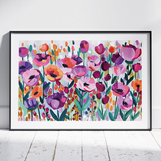 Vibrant Spring Floral Symphony - Rolled Poster Wall Art Print - House Prints