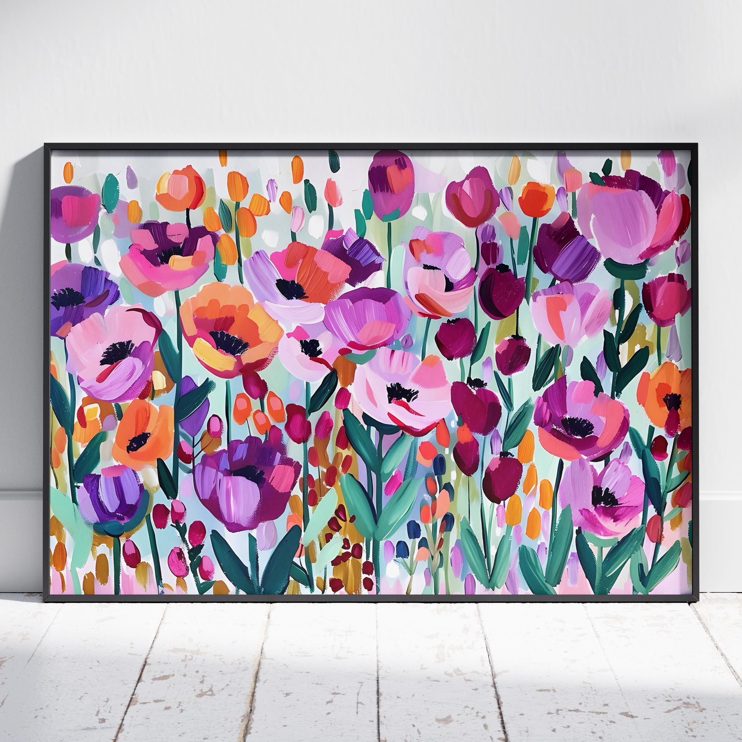 Vibrant Spring Floral Symphony - Rolled Poster Wall Art Print | House Prints