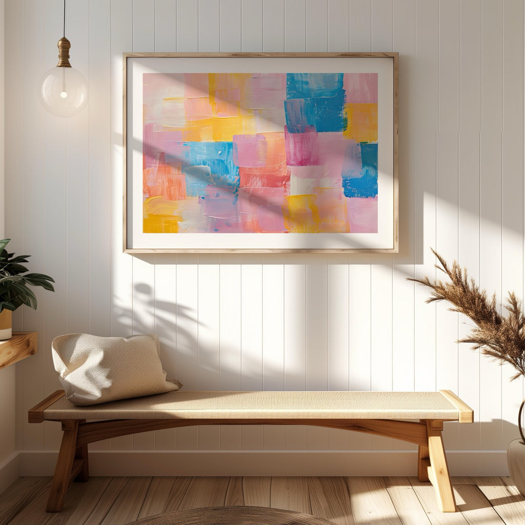 Pastel Harmony of Abstract Brushstrokes - Rolled Poster Wall Art Print | House Prints