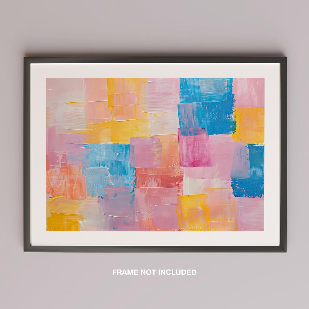 Pastel Harmony of Abstract Brushstrokes - Rolled Poster Wall Art Print | House Prints
