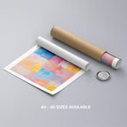 Pastel Harmony of Abstract Brushstrokes - Rolled Poster Wall Art Print | House Prints