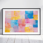 Pastel Harmony of Abstract Brushstrokes - Rolled Poster Wall Art Print | House Prints