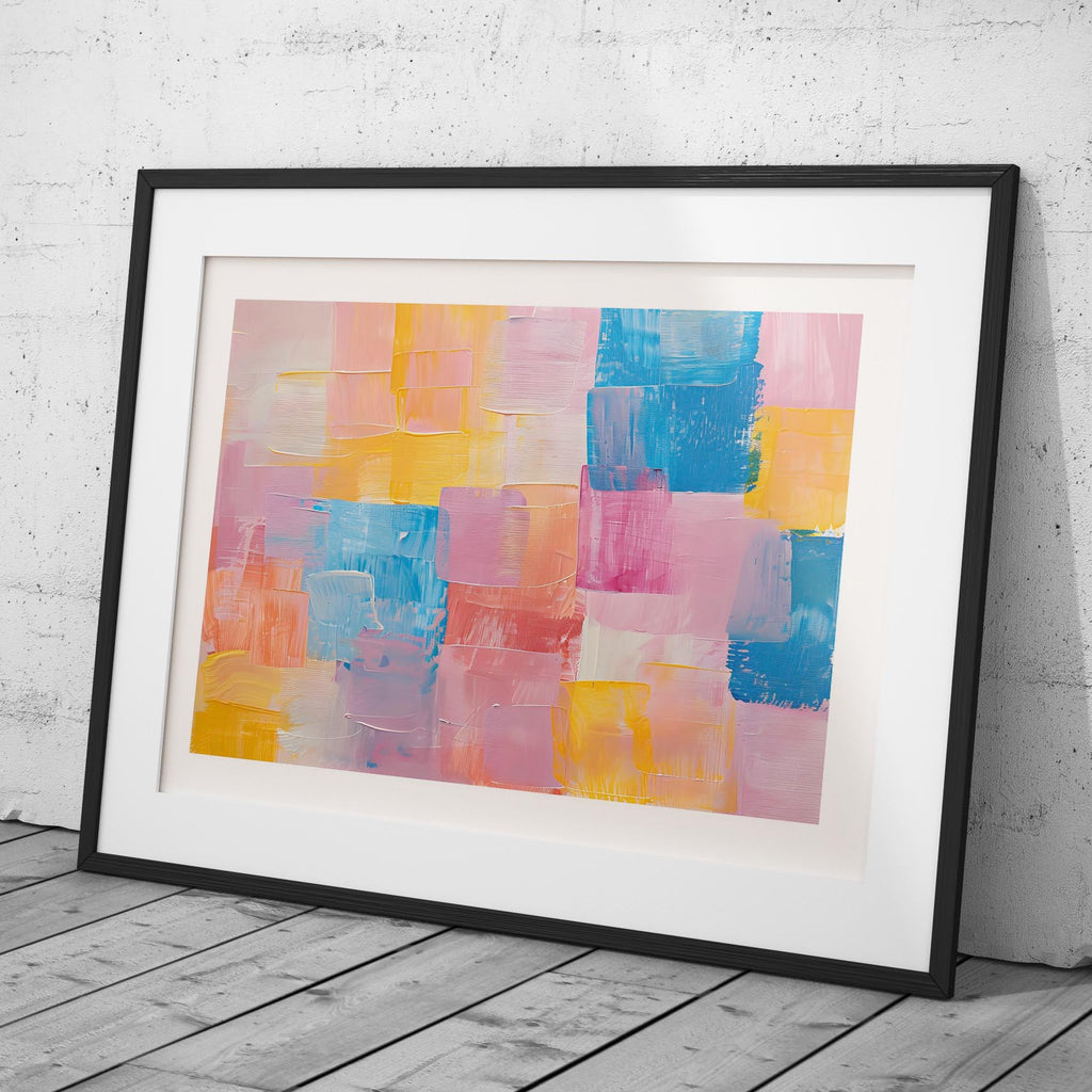 Pastel Harmony of Abstract Brushstrokes - Rolled Poster Wall Art Print | House Prints