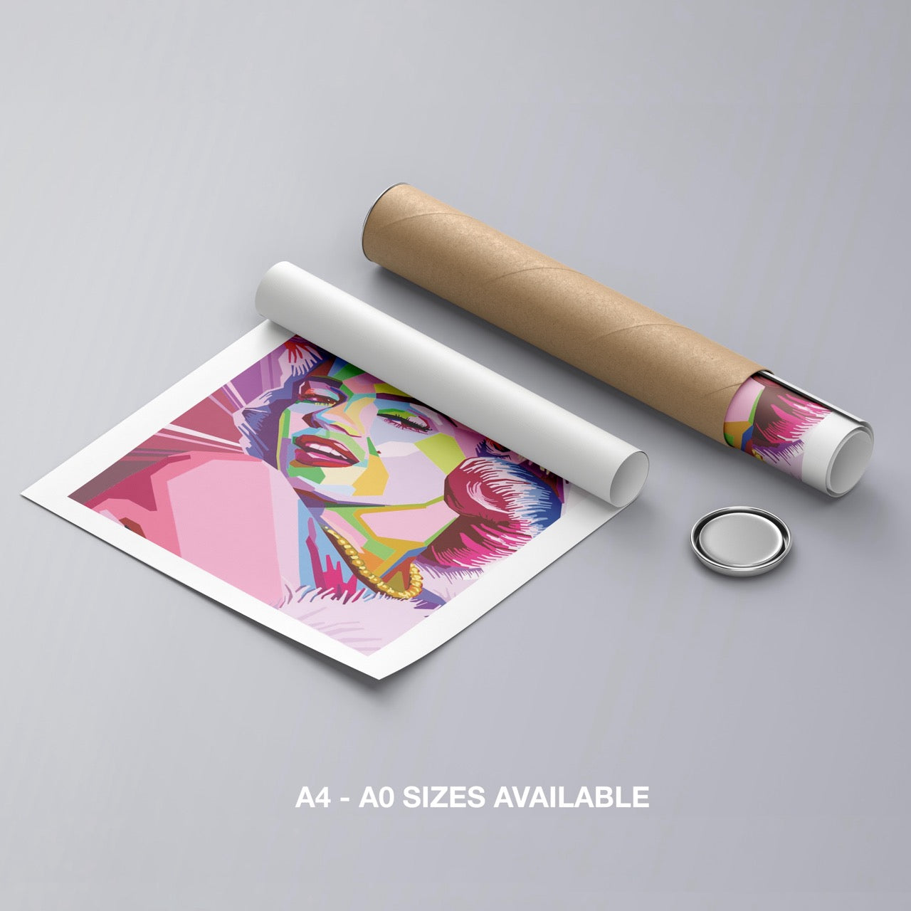 Pop Art Glamour Icon - Rolled Poster Wall Art Print