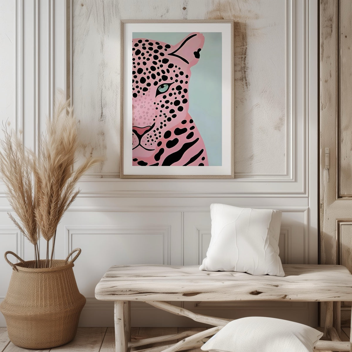 Pink Panther's Fierce Gaze - Rolled Poster Wall Art Print