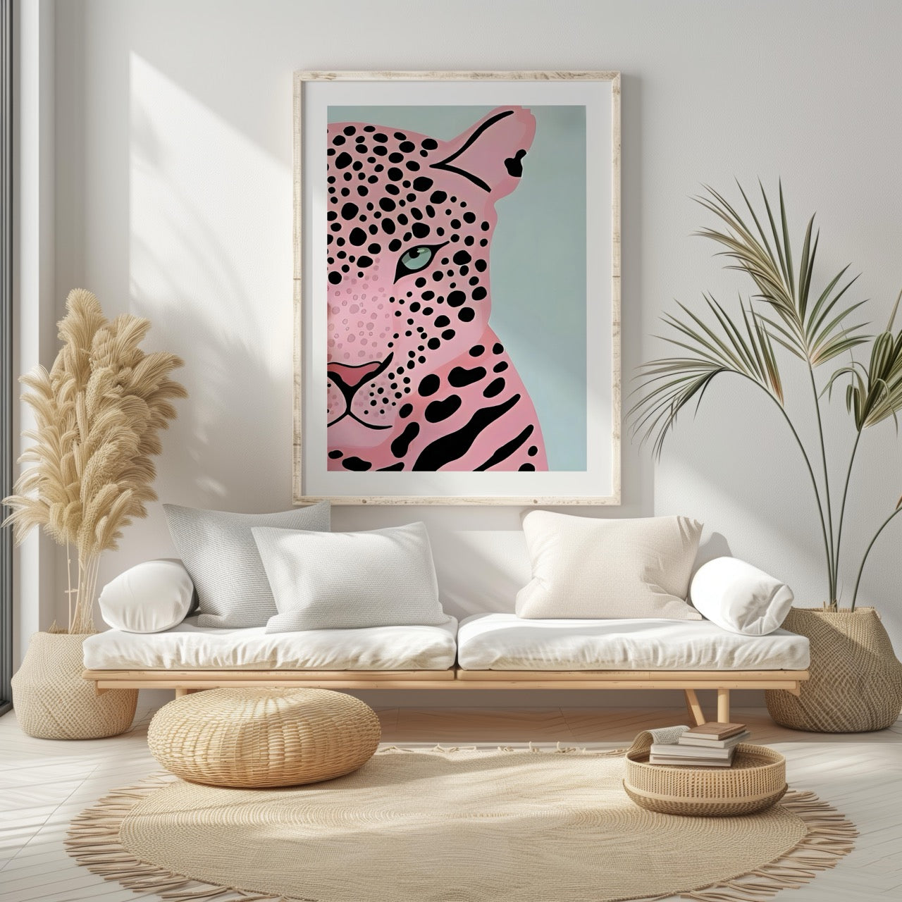 Pink Panther's Fierce Gaze - Rolled Poster Wall Art Print