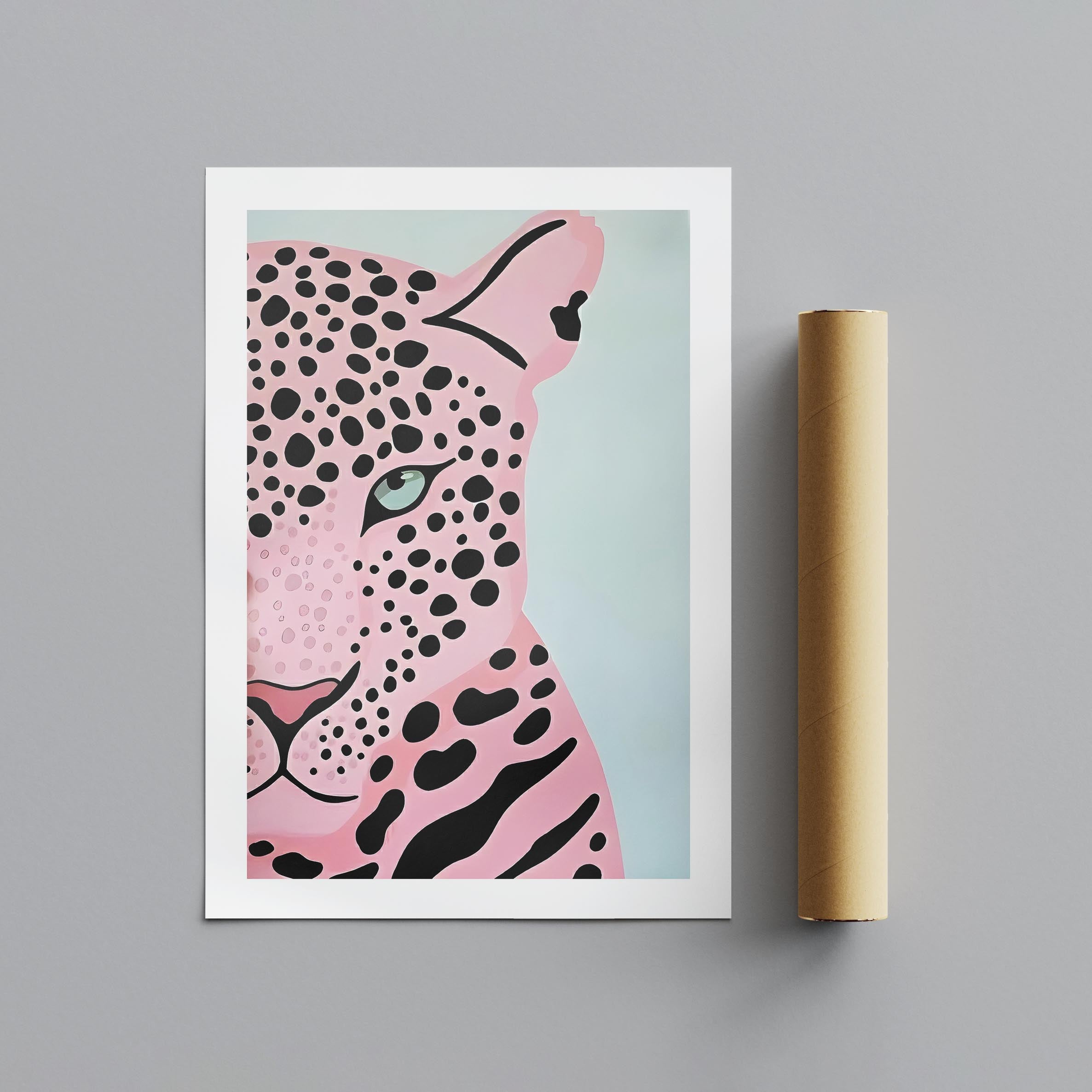 Pink Panther's Fierce Gaze - Rolled Poster Wall Art Print