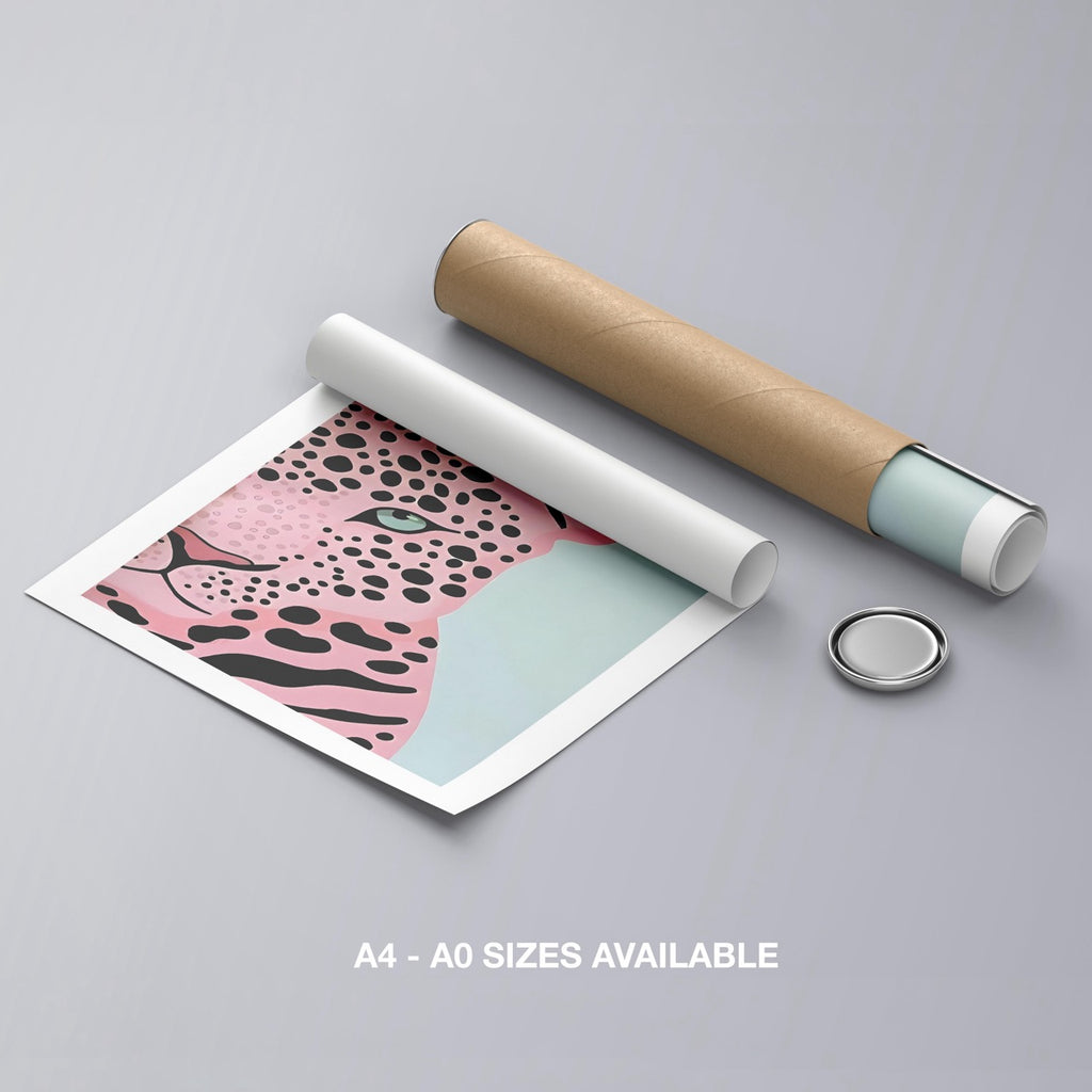 Pink Panther's Fierce Gaze - Rolled Poster Wall Art Print