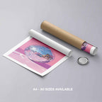 Pink Party Disco Ball Reflections - Rolled Poster Wall Art Print | House Prints