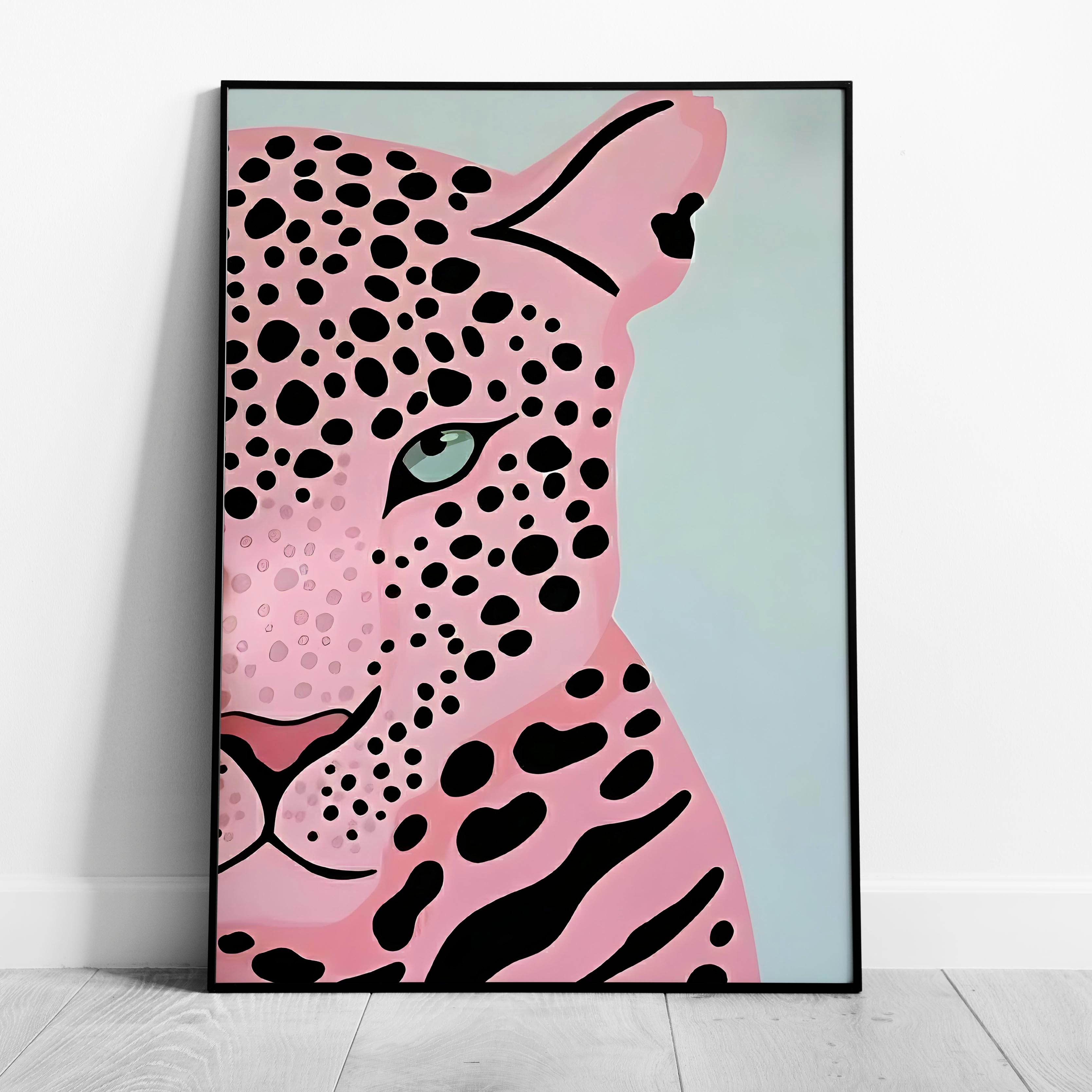 Pink Panther's Fierce Gaze - Rolled Poster Wall Art Print