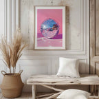 Pink Party Disco Ball Reflections - Rolled Poster Wall Art Print | House Prints