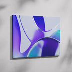Abstract Violet Glass Waves - Framed Canvas Wall Art Print | House Prints