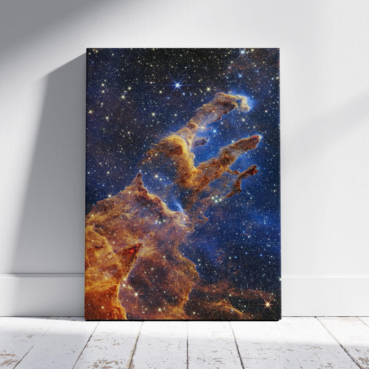 Pillars of Creation James Webb Space Telescope - Framed Canvas Wall Art Print - House Prints