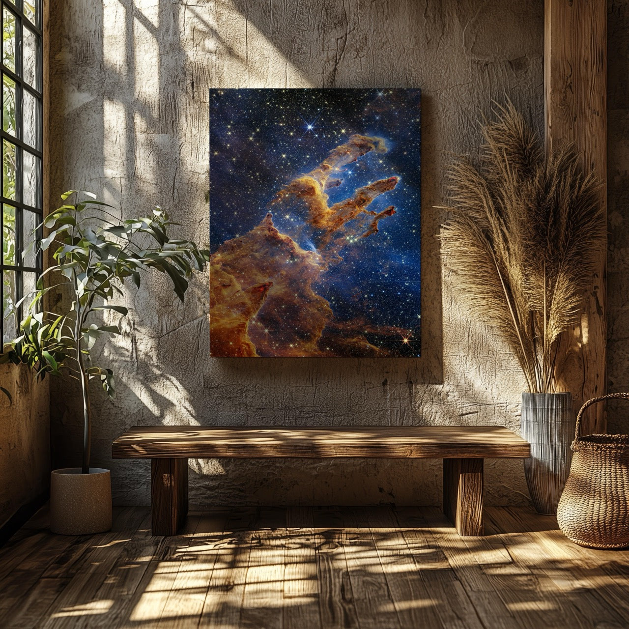 Pillars of Creation James Webb Space Telescope - Framed Canvas Wall Art Print - House Prints