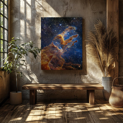 Pillars of Creation James Webb Space Telescope - Framed Canvas Wall Art Print - House Prints