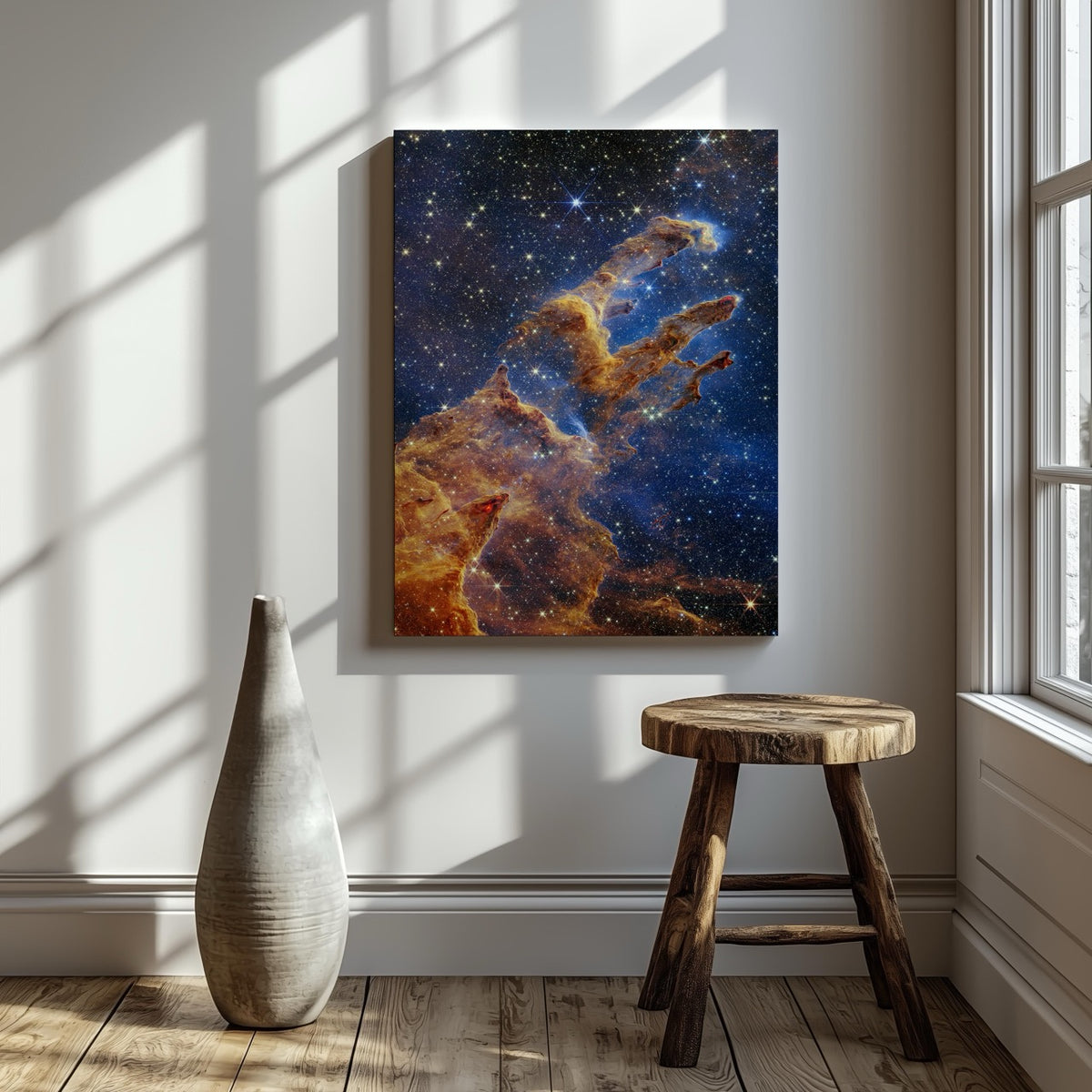 Pillars of Creation James Webb Space Telescope - Framed Canvas Wall Art Print | House Prints