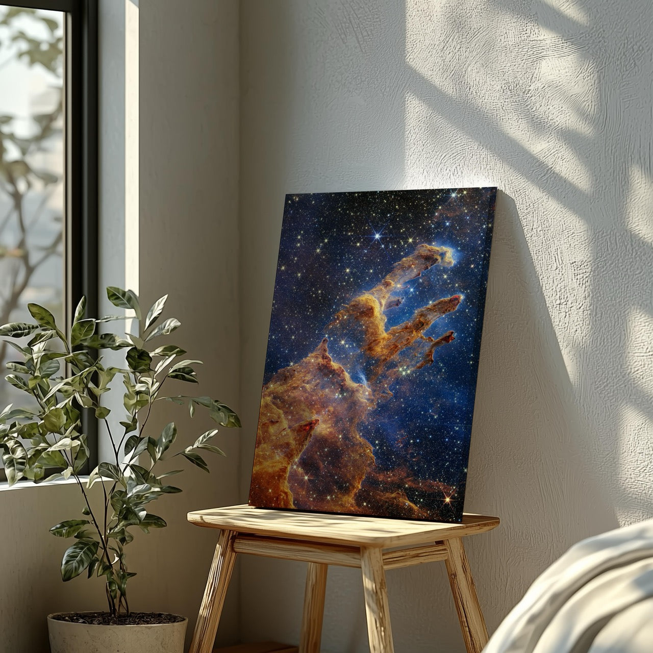 Pillars of Creation James Webb Space Telescope - Framed Canvas Wall Art Print - House Prints
