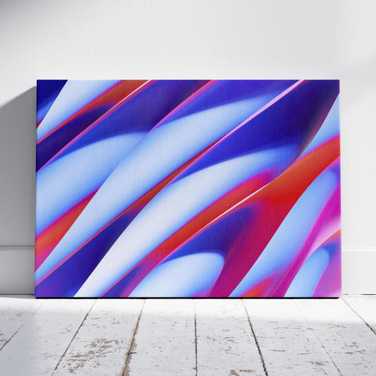 Vibrant Waves of Motion - Framed Canvas Wall Art Print - House Prints