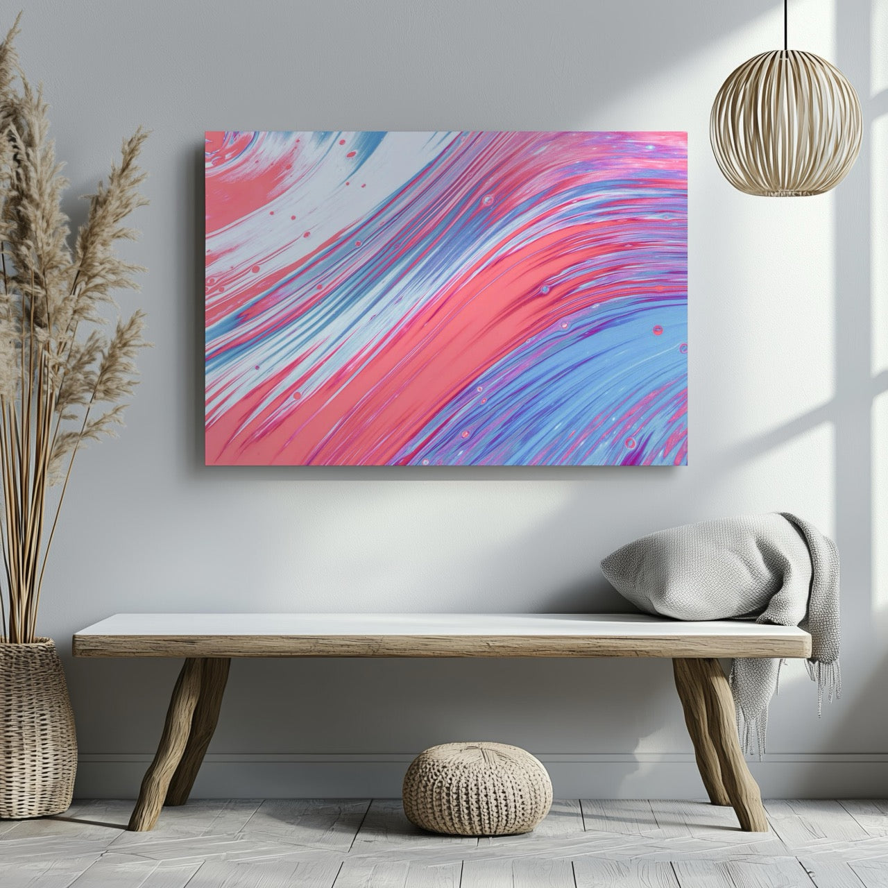 Whirlwind of Pastel Dreams - Framed Canvas Wall Art Print - House Prints