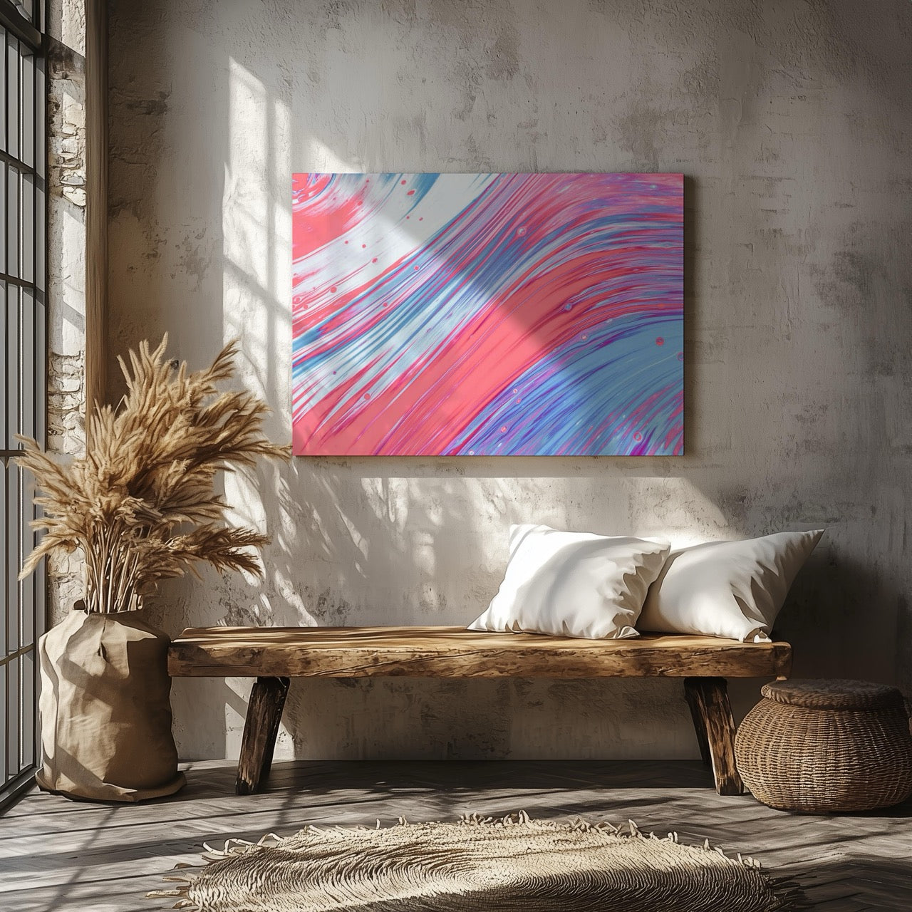 Whirlwind of Pastel Dreams - Framed Canvas Wall Art Print - House Prints