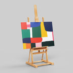 Bold Geometric Abstraction - Framed Canvas Wall Art Print | House Prints