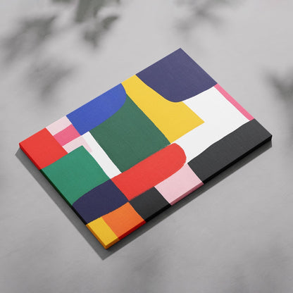 Bold Geometric Abstraction - Framed Canvas Wall Art Print - House Prints