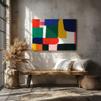Bold Geometric Abstraction - Framed Canvas Wall Art Print | House Prints