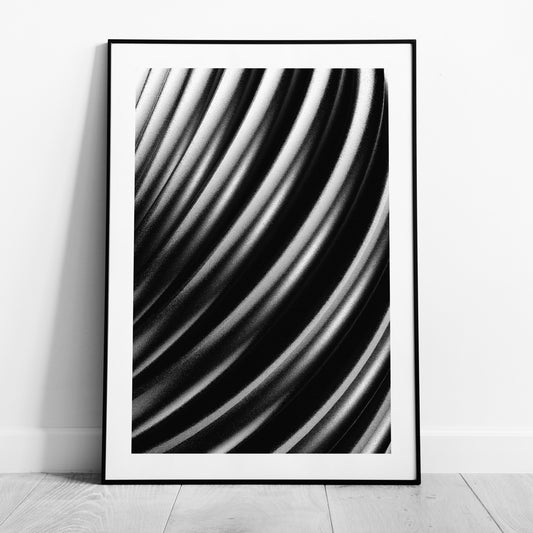 Monochrome Flow in Motion - Rolled Poster Wall Art Print