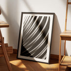 Monochrome Flow in Motion - Rolled Poster Wall Art Print | House Prints