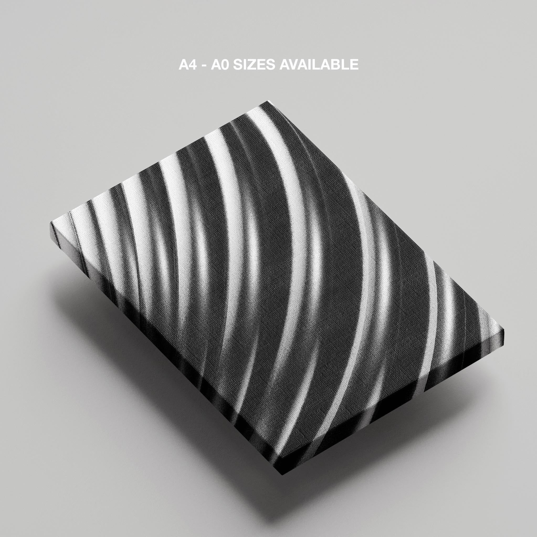 Monochrome Flow in Motion - Framed Canvas Wall Art Print | House Prints