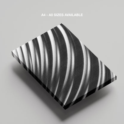 Monochrome Flow in Motion - Framed Canvas Wall Art Print - House Prints