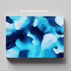 Oceanic Depths Abstract in Blue - Framed Canvas Wall Art Print | House Prints