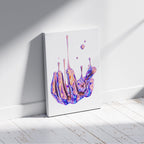 Vibrant Liquid Melting Hand - Framed Canvas Wall Art Print | House Prints