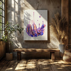 Vibrant Liquid Melting Hand - Framed Canvas Wall Art Print | House Prints