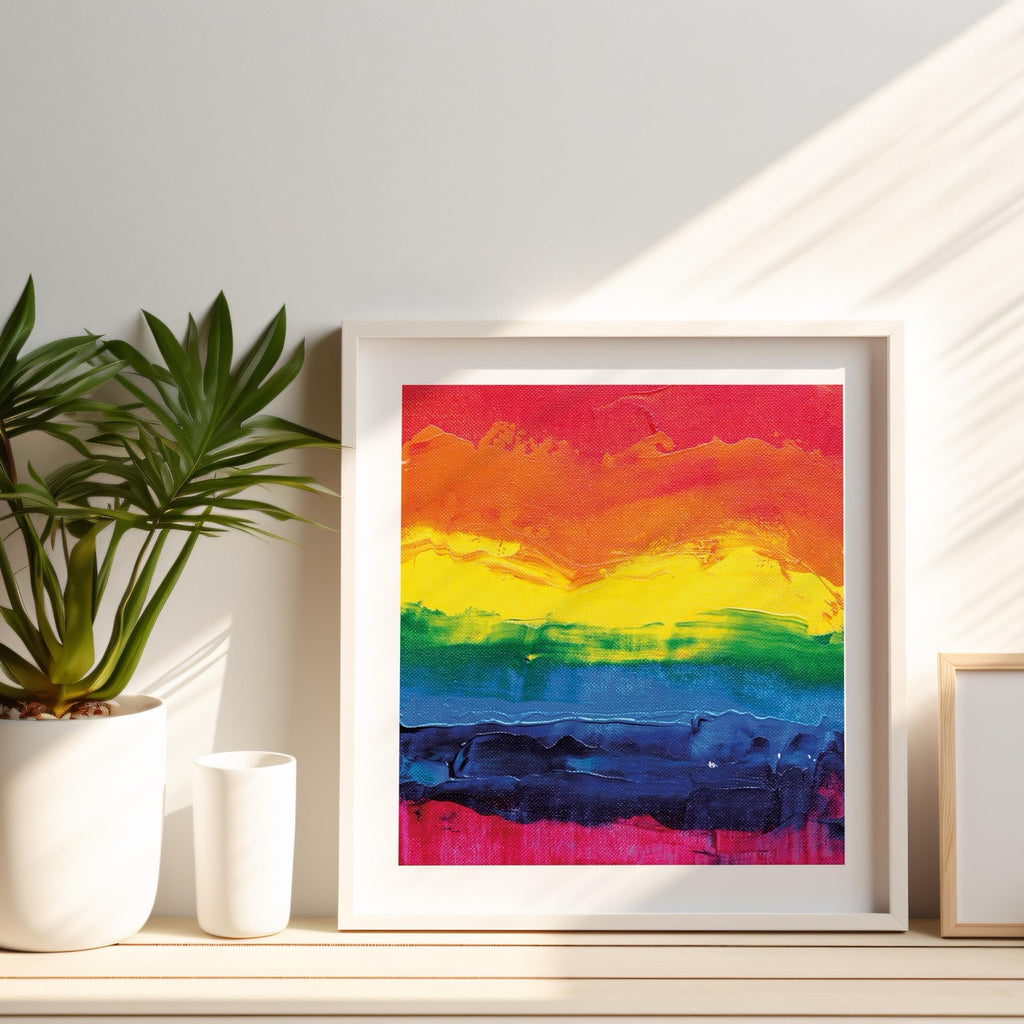 Radiant Rainbow Abstract Art - Rolled Poster Wall Art Print | House Prints