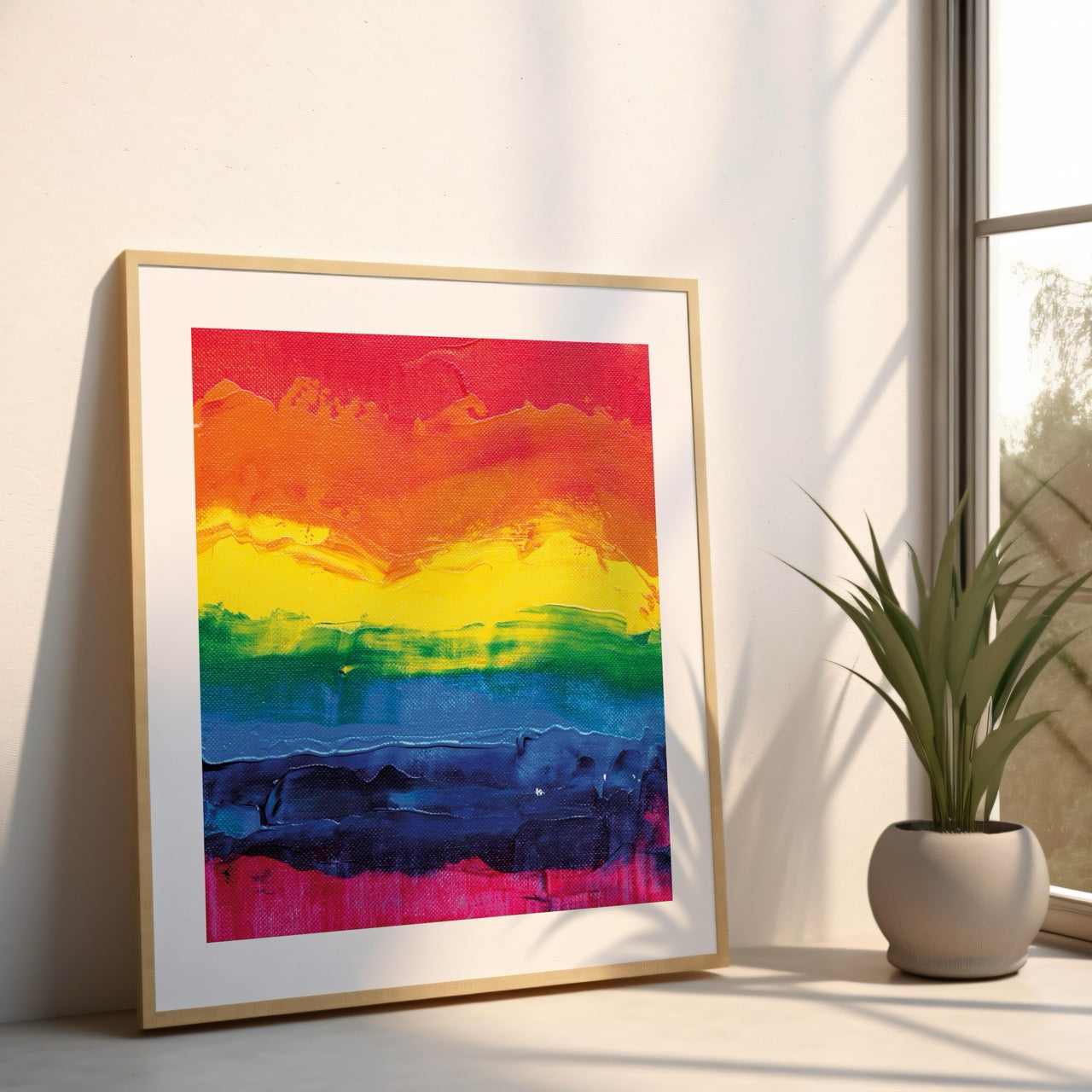 Radiant Rainbow Abstract Art - Rolled Poster Wall Art Print | House Prints