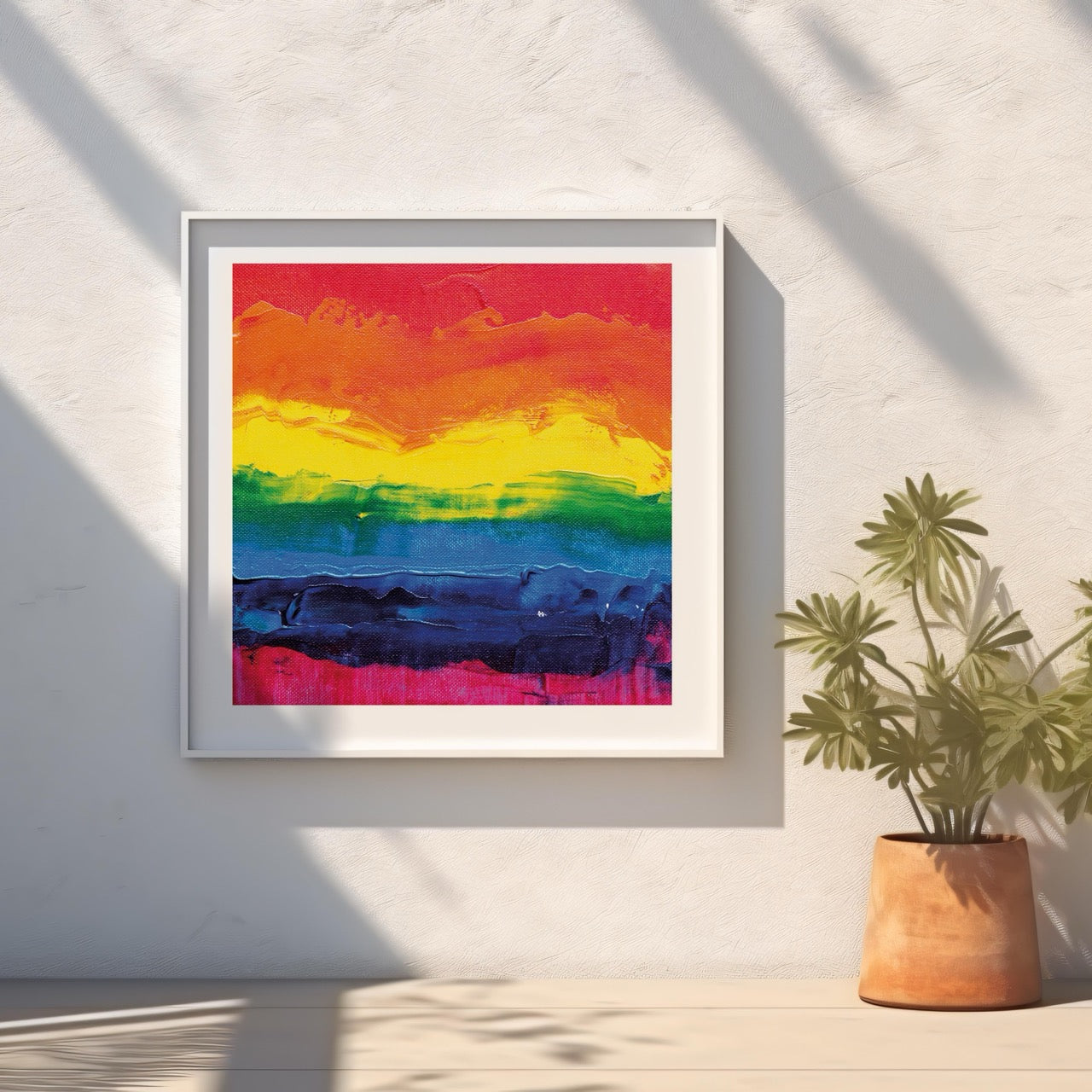 Radiant Rainbow Abstract Art - Rolled Poster Wall Art Print | House Prints