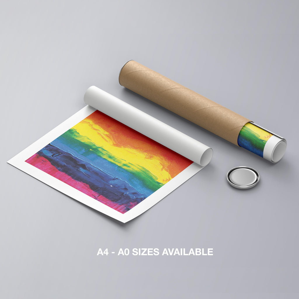 Radiant Rainbow Abstract Art - Rolled Poster Wall Art Print | House Prints