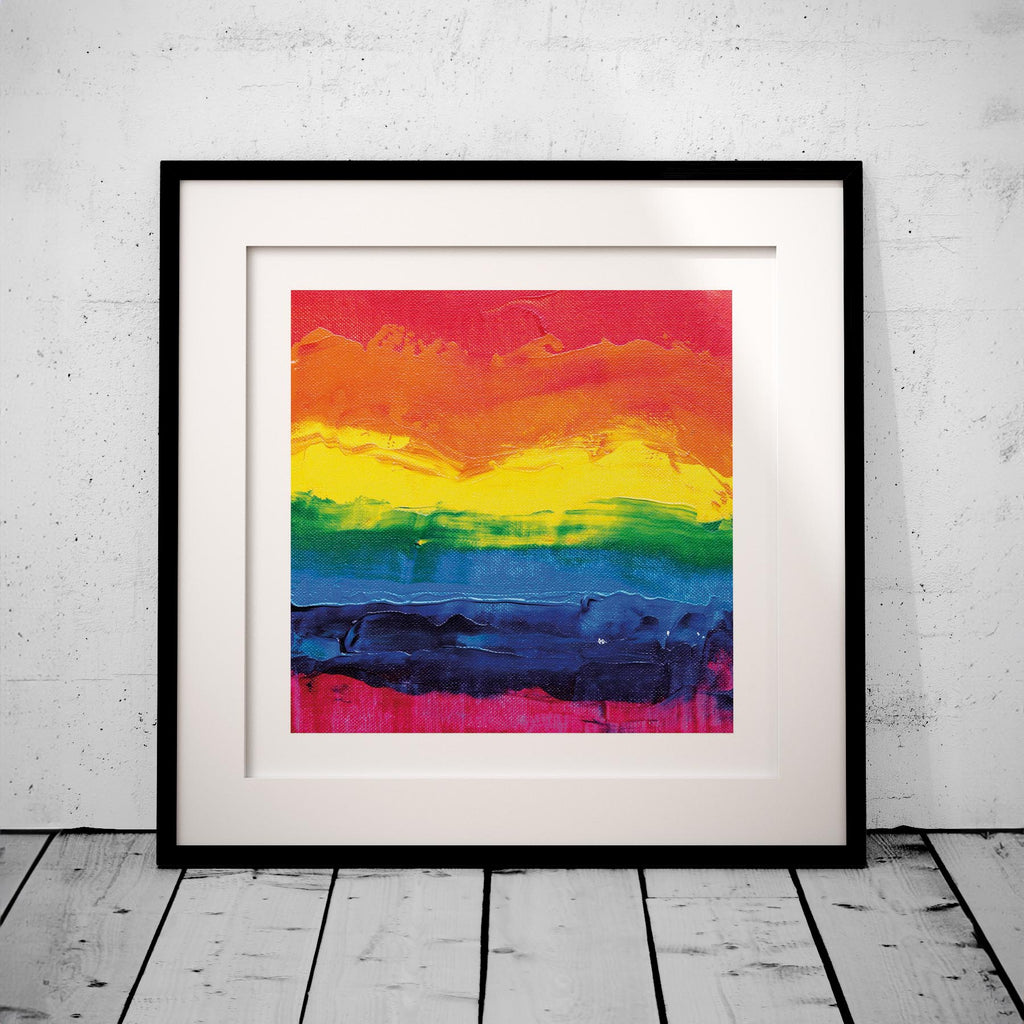Radiant Rainbow Abstract Art - Rolled Poster Wall Art Print | House Prints