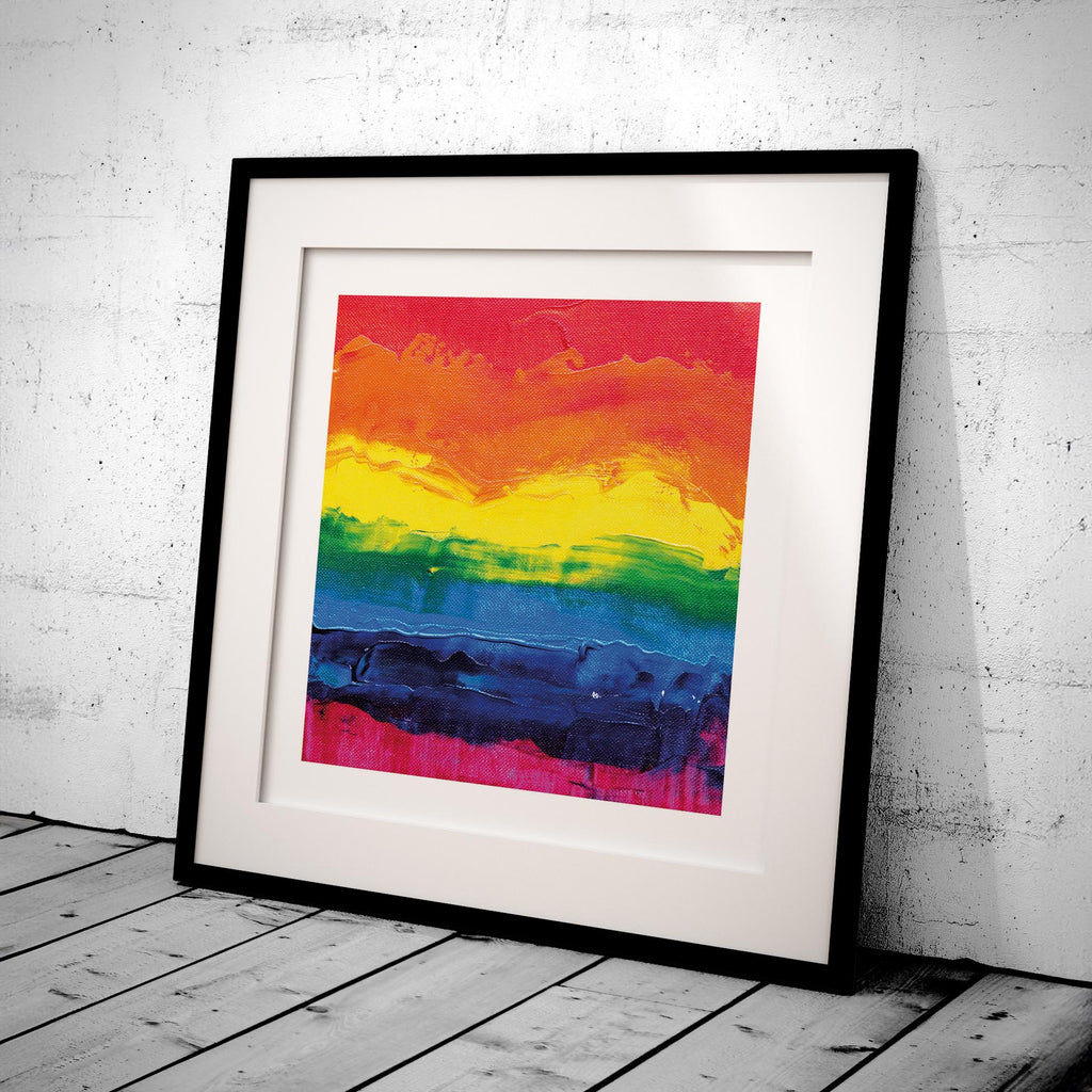 Radiant Rainbow Abstract Art - Rolled Poster Wall Art Print | House Prints