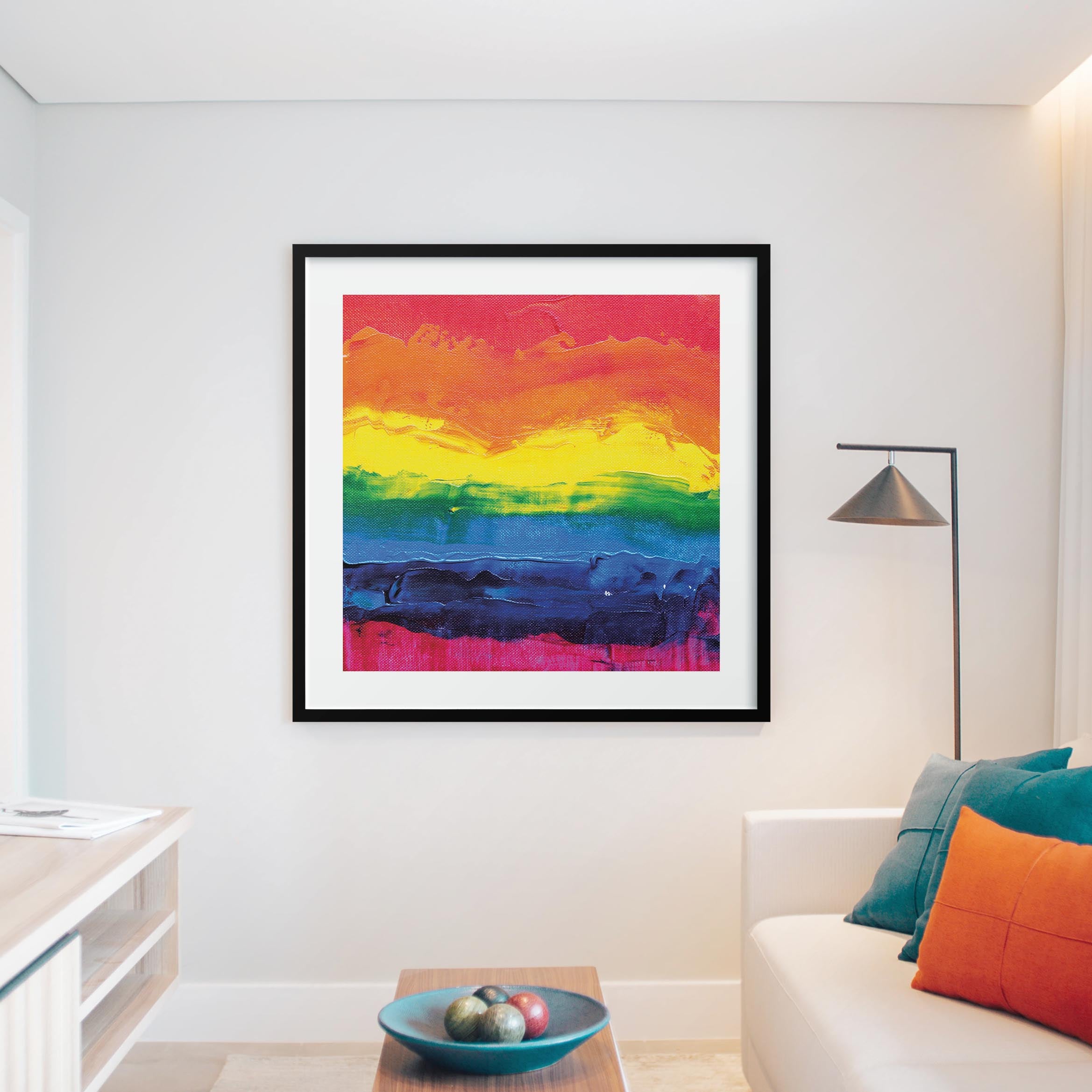 Radiant Rainbow Abstract Art - Rolled Poster Wall Art Print | House Prints