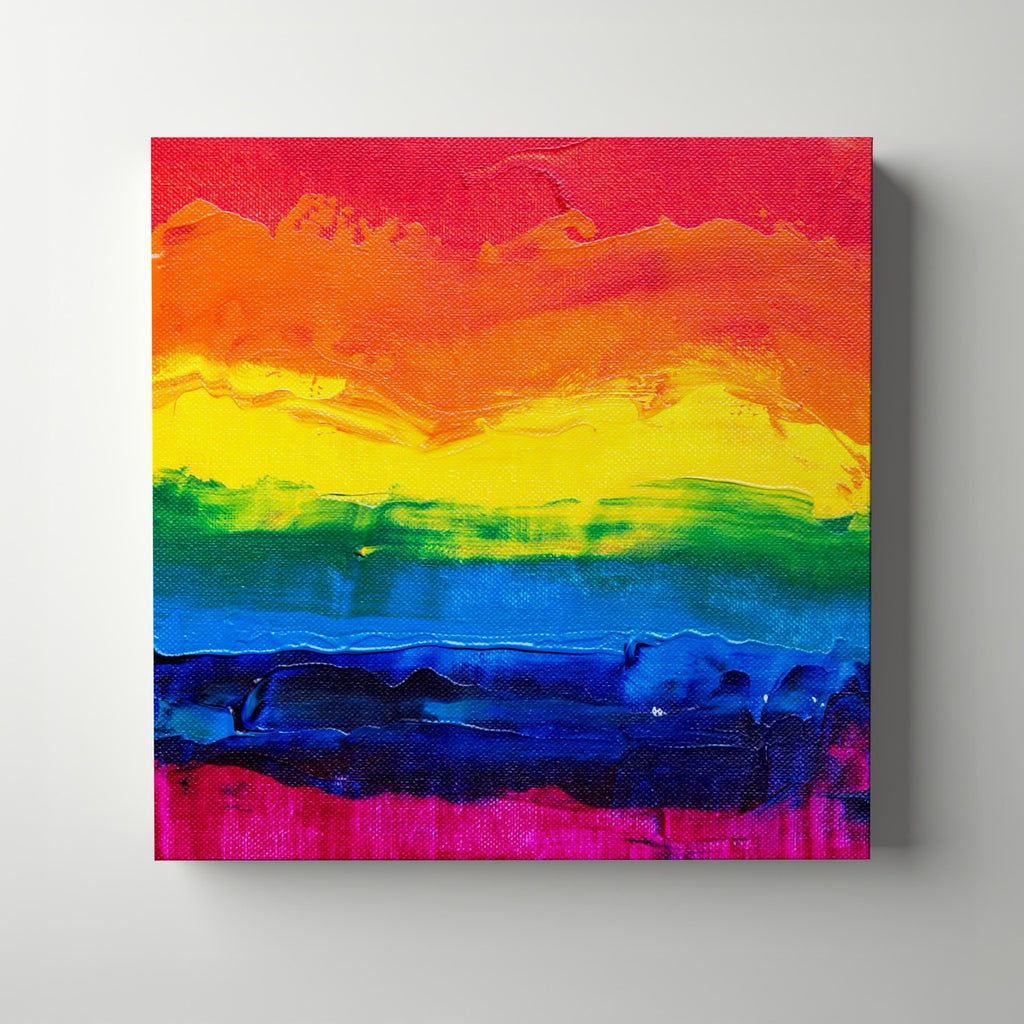 Radiant Rainbow Abstract Art - Framed Canvas Wall Art Print | House Prints