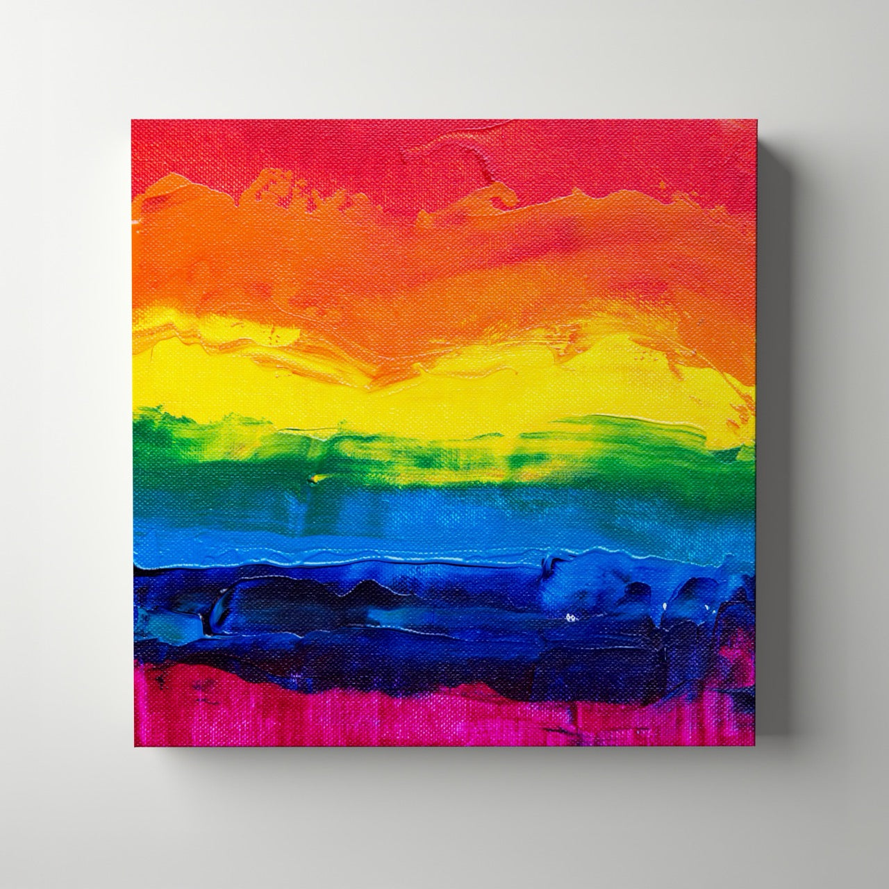 Radiant Rainbow Abstract Art - Framed Canvas Wall Art Print - House Prints
