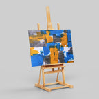 Bold Blocks of Energy - Framed Canvas Wall Art Print | House Prints