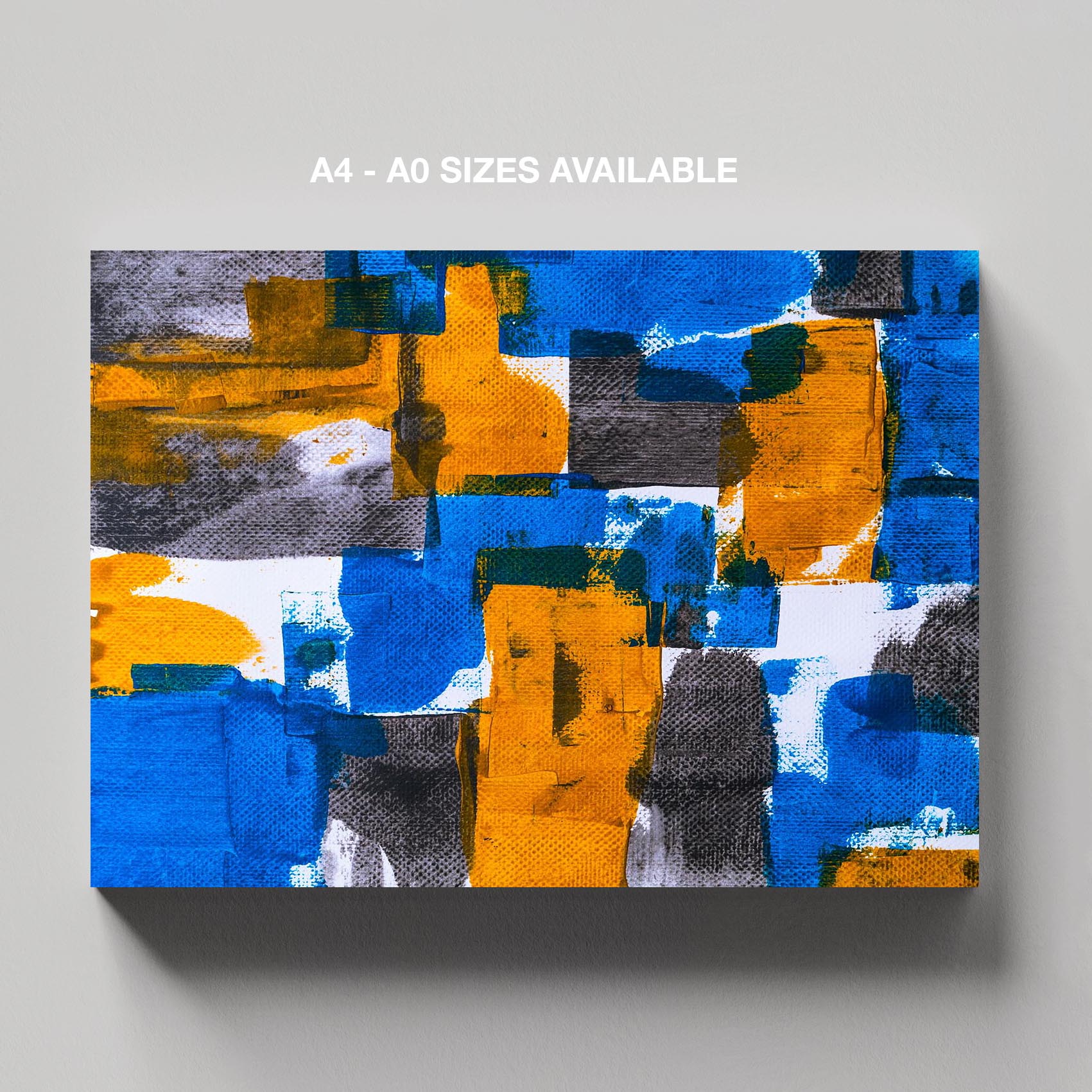 Bold Blocks of Energy - Framed Canvas Wall Art Print - House Prints