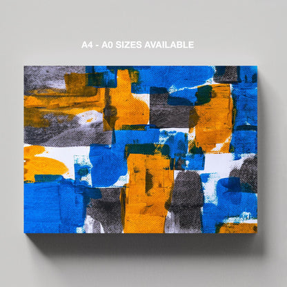 Bold Blocks of Energy - Framed Canvas Wall Art Print - House Prints